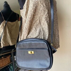 Black and gold leather crossbody bag j crew simple classic purse